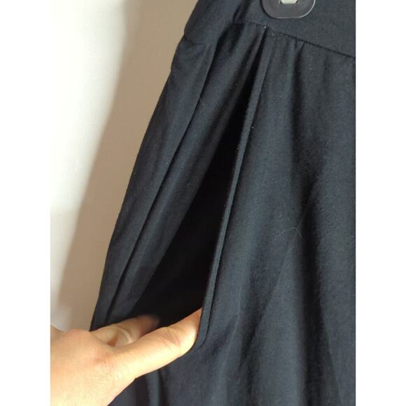 Eileen Fisher‎ Black Wide Leg Cropped Pants Women's Large Lagan Look Coastal - Picture 4 of 8